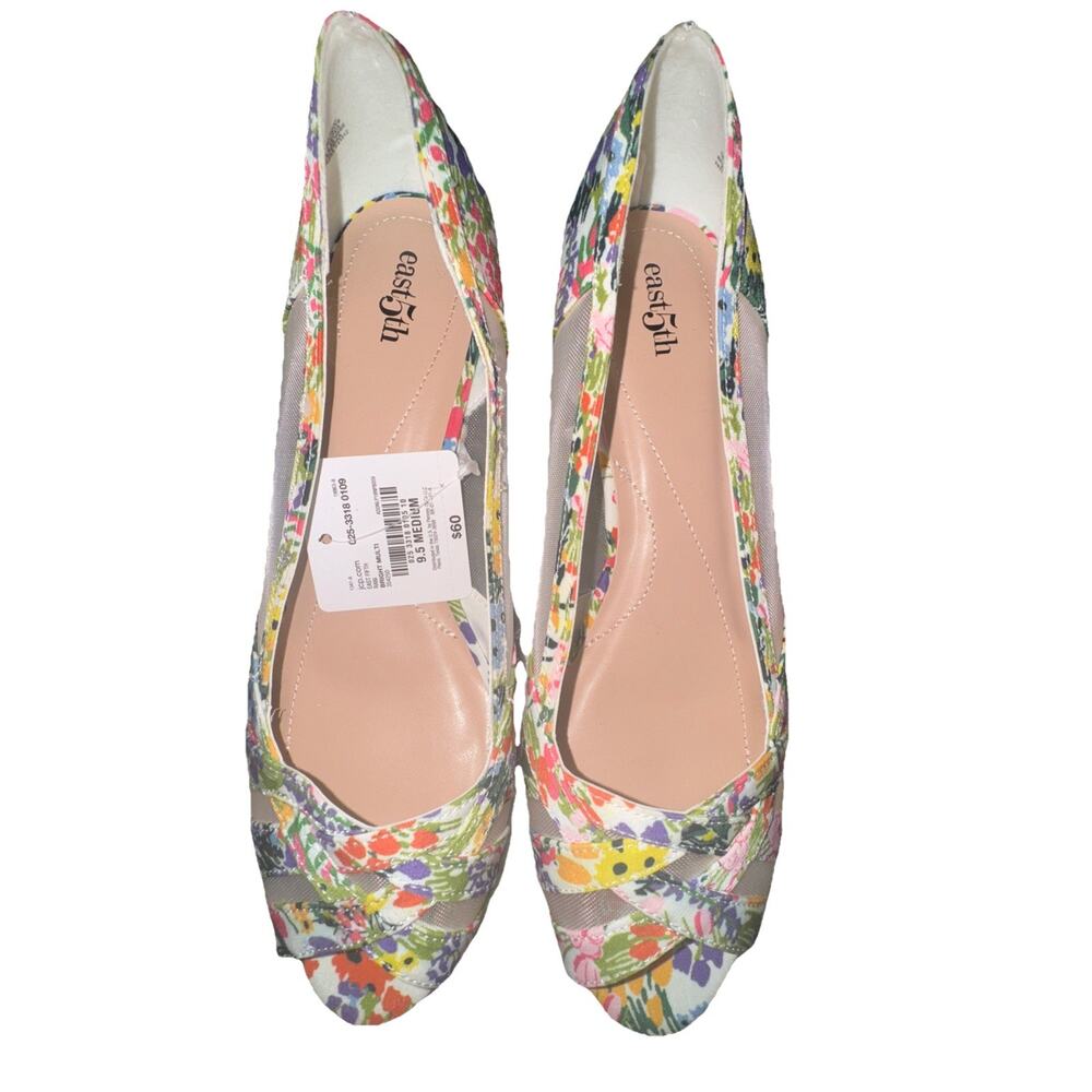 NWT 9.5 M-East 5th Rani Women’s peep toe slip on shoes SRA